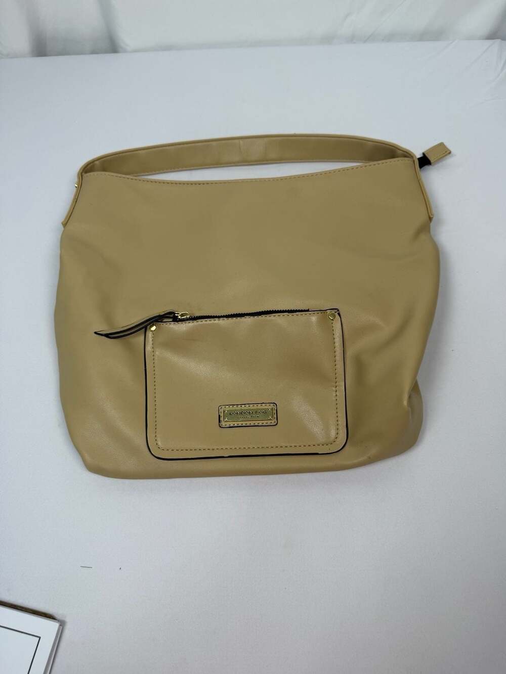 London Fog Leanna Pale Taupe Hobo Handbag Purse